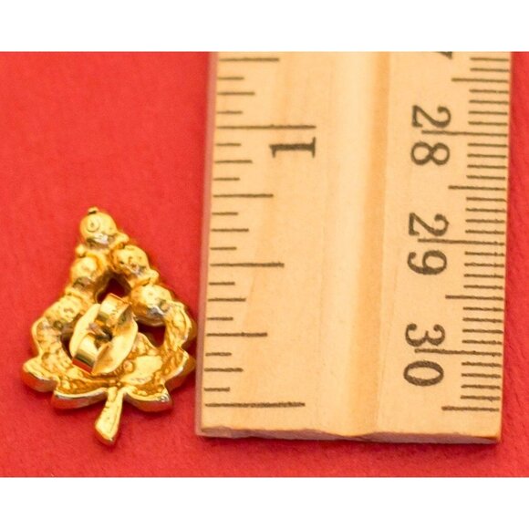 Vintage Grape Food Fruit Gold tone and Purple Earrings by Avon - F4 - Picture 3 of 3